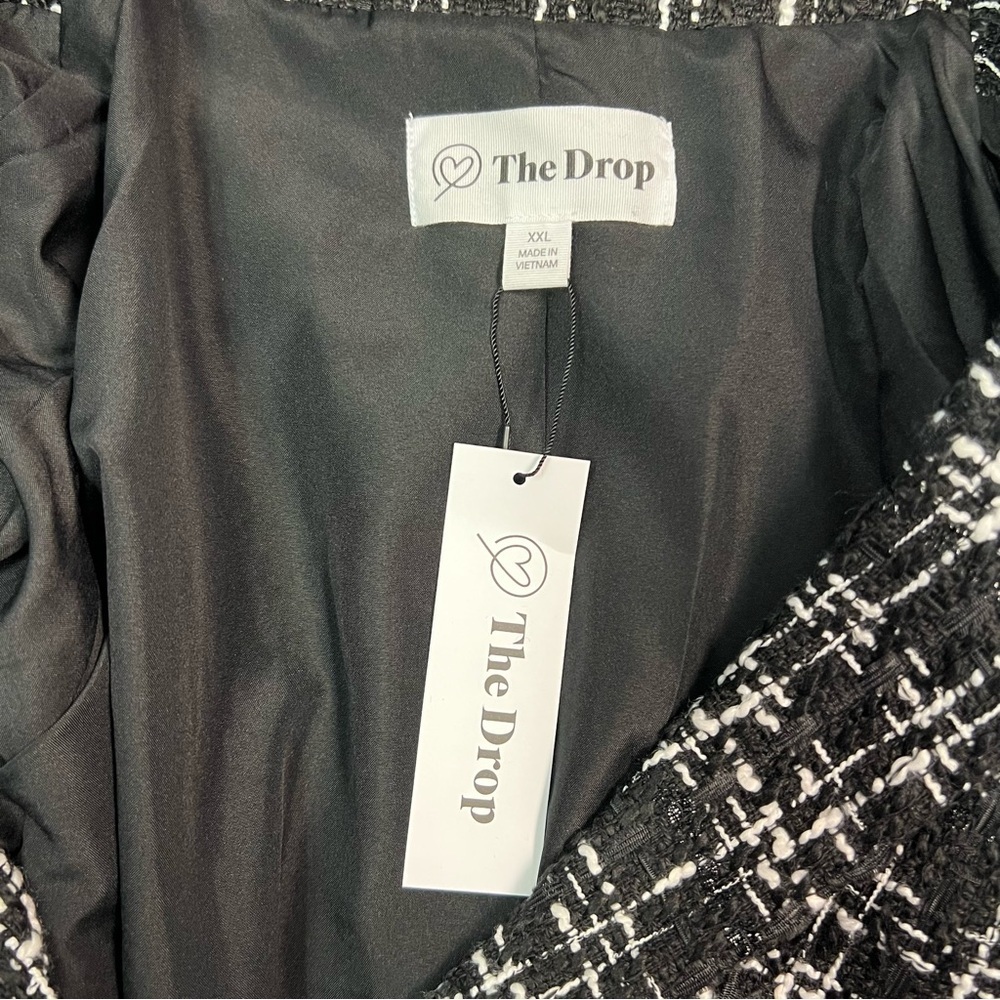The Drop Black and White Plaid Women's Blazer Size XXL - Picture 6 of 9